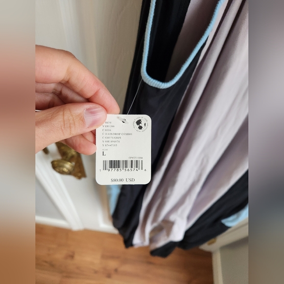 008. Free People Hot Shot Onesie Colorblock in Raindrop Combo - Picture 4 of 4